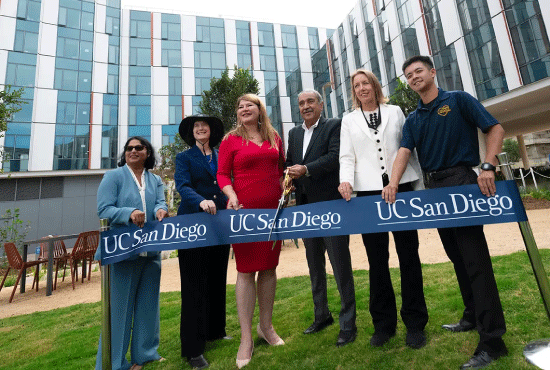 speakers at the ribbon cutting event