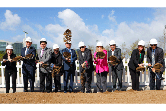 group at groundbreaking